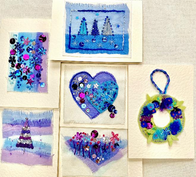Christmas Cards kit (Blue and Purple)